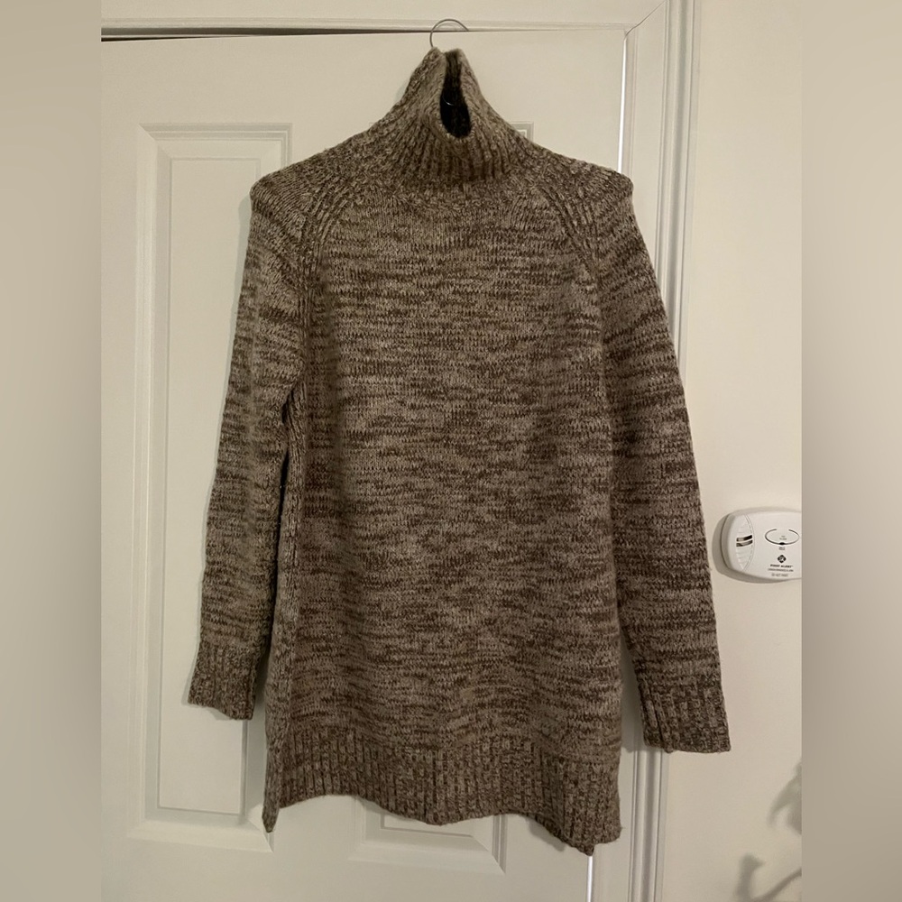 Zara Marled Brown Turtleneck Sweater